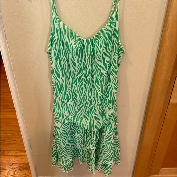 DVF x Target Green Mini Dress Strappy Mesh Sea Twig Size Large NWT - Picture 4 of 9